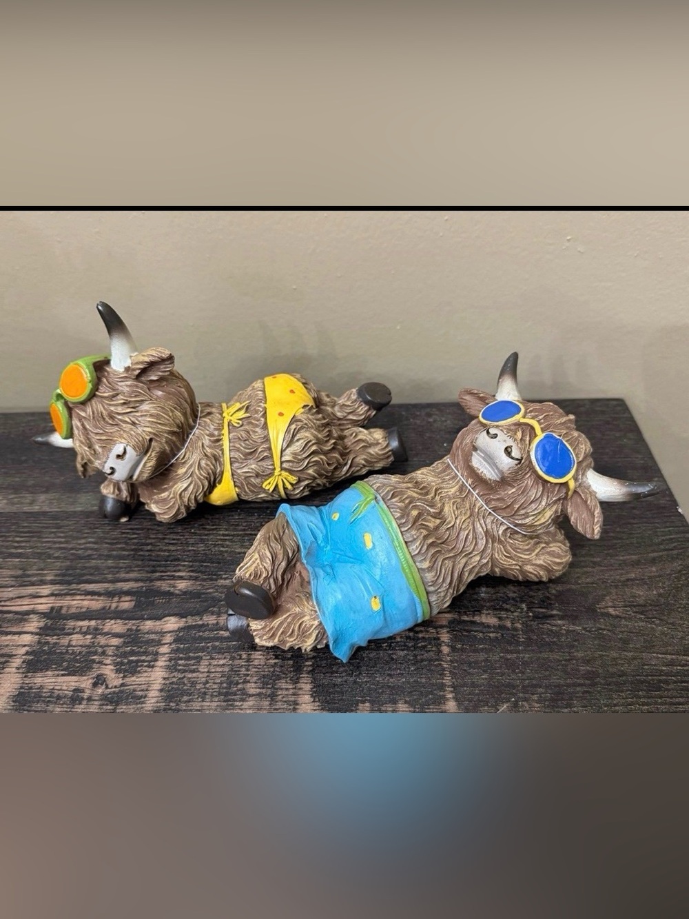 Decorative highland cows summer decor